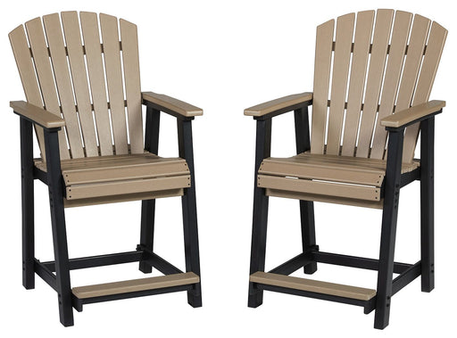 Fairen Trail - Black / Driftwood - Barstool (Set of 2) Cleveland Home Outlet (OH) - Furniture Store in Middleburg Heights Serving Cleveland, Strongsville, and Online