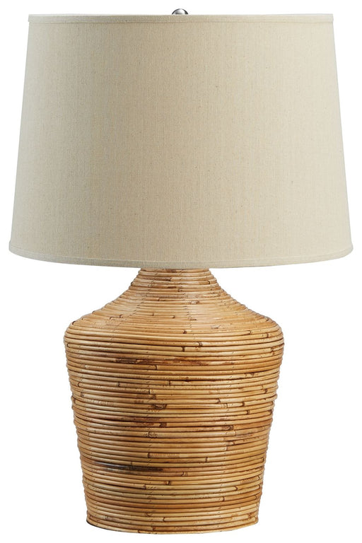 Kerrus - Brown - Rattan Table Lamp Cleveland Home Outlet (OH) - Furniture Store in Middleburg Heights Serving Cleveland, Strongsville, and Online