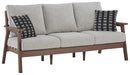 Emmeline - Brown / Beige - Sofa With Cushion Cleveland Home Outlet (OH) - Furniture Store in Middleburg Heights Serving Cleveland, Strongsville, and Online