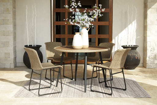 Amaris - Brown / Black - 5 Pc. - Dining Set Cleveland Home Outlet (OH) - Furniture Store in Middleburg Heights Serving Cleveland, Strongsville, and Online