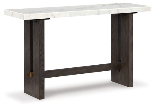 Burkhaus - White/dark Brown - Sofa Table Cleveland Home Outlet (OH) - Furniture Store in Middleburg Heights Serving Cleveland, Strongsville, and Online