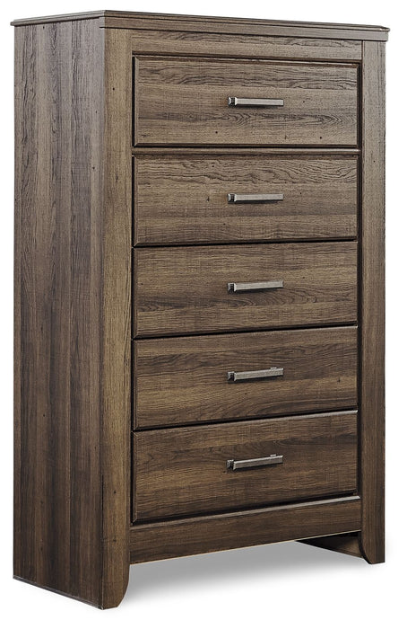Juararo - Dark Brown - Five Drawer Chest Cleveland Home Outlet (OH) - Furniture Store in Middleburg Heights Serving Cleveland, Strongsville, and Online
