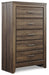 Juararo - Dark Brown - Five Drawer Chest Cleveland Home Outlet (OH) - Furniture Store in Middleburg Heights Serving Cleveland, Strongsville, and Online