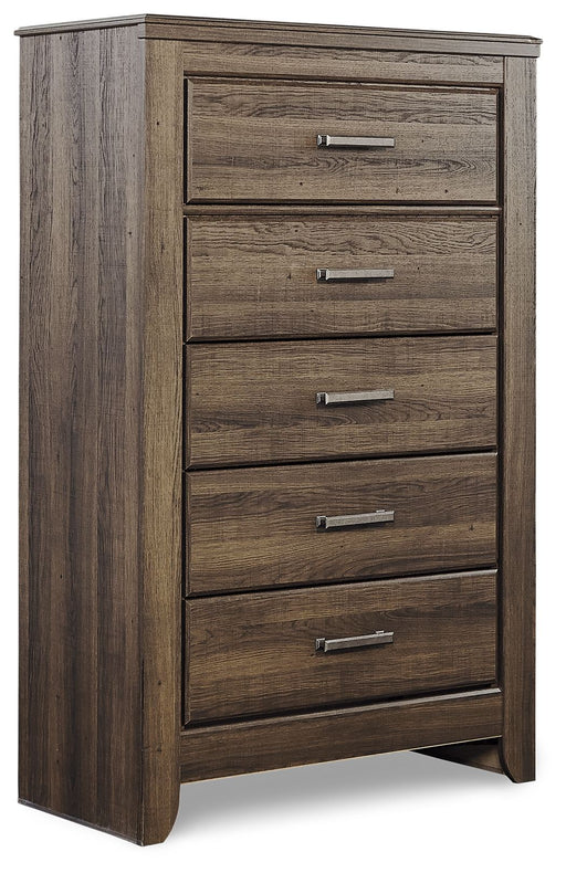 Juararo - Dark Brown - Five Drawer Chest Cleveland Home Outlet (OH) - Furniture Store in Middleburg Heights Serving Cleveland, Strongsville, and Online