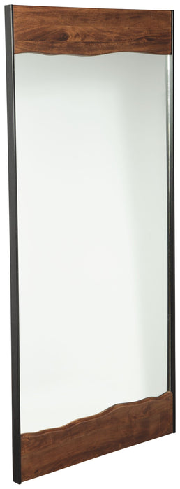 Panchali - Brown / Black - Floor Mirror Cleveland Home Outlet (OH) - Furniture Store in Middleburg Heights Serving Cleveland, Strongsville, and Online