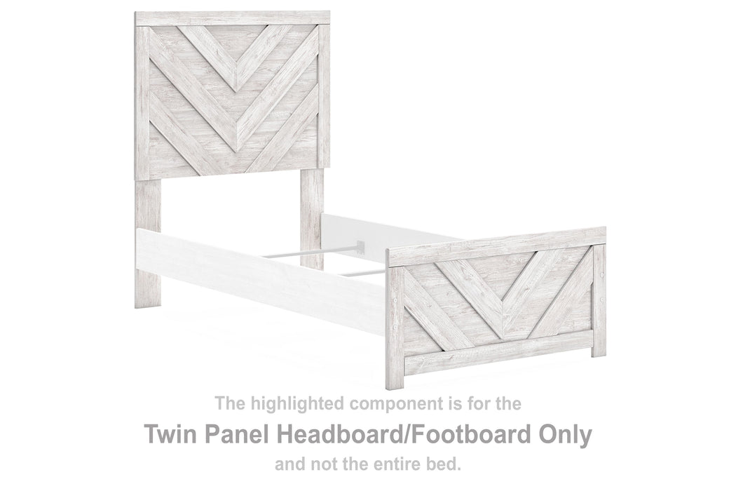 Cayboni - Whitewash - Twin Panel Headboard/Footboard