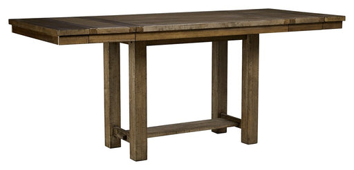 Moriville - Grayish Brown - Rect Drm Counter Ext Table Cleveland Home Outlet (OH) - Furniture Store in Middleburg Heights Serving Cleveland, Strongsville, and Online