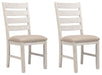 Skempton - White/Light Brown - Dining UPH Side Chair Cleveland Home Outlet (OH) - Furniture Store in Middleburg Heights Serving Cleveland, Strongsville, and Online