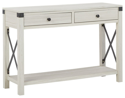 Bayflynn - Whitewash - Console Sofa Table With 2 Drawers Cleveland Home Outlet (OH) - Furniture Store in Middleburg Heights Serving Cleveland, Strongsville, and Online