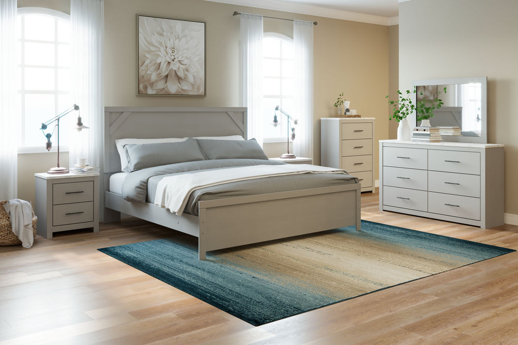 Cottonburg - Light Gray / White - King Panel Headboard/Footboard Cleveland Home Outlet (OH) - Furniture Store in Middleburg Heights Serving Cleveland, Strongsville, and Online