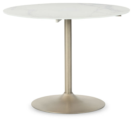 Barchoni - White - Round Dining Room Table Cleveland Home Outlet (OH) - Furniture Store in Middleburg Heights Serving Cleveland, Strongsville, and Online