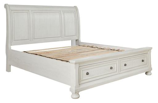 Robbinsdale - Antique White - Queen Sleigh Headboard Cleveland Home Outlet (OH) - Furniture Store in Middleburg Heights Serving Cleveland, Strongsville, and Online