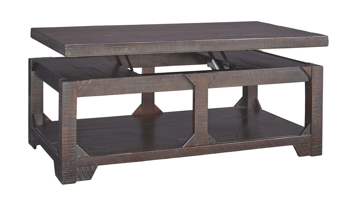 Rogness - Rustic Brown - Lift Top Cocktail Table Cleveland Home Outlet (OH) - Furniture Store in Middleburg Heights Serving Cleveland, Strongsville, and Online