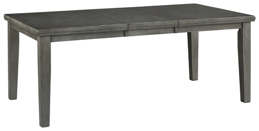 Hallanden - Gray - Rect Drm Butterfly Ext Table Cleveland Home Outlet (OH) - Furniture Store in Middleburg Heights Serving Cleveland, Strongsville, and Online