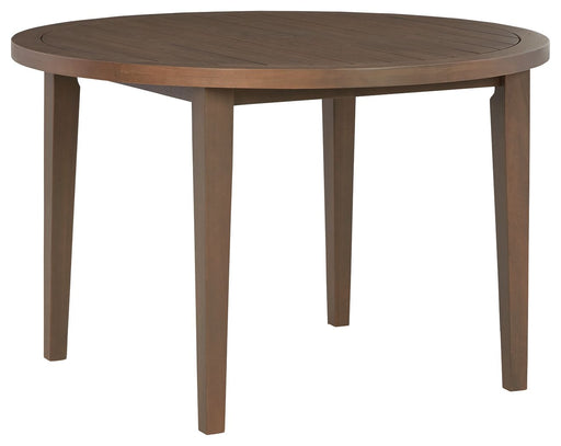 Germalia - Brown - Round Dining Table W/Umb Opt Cleveland Home Outlet (OH) - Furniture Store in Middleburg Heights Serving Cleveland, Strongsville, and Online