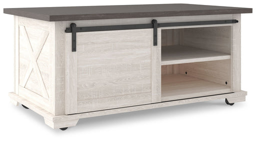 Dorrinson - White / Black / Gray - Rectangular Cocktail Table Cleveland Home Outlet (OH) - Furniture Store in Middleburg Heights Serving Cleveland, Strongsville, and Online