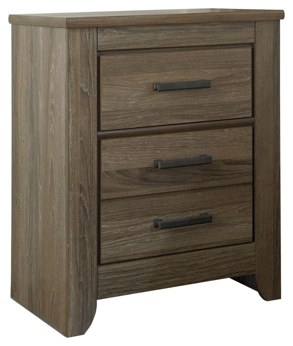 Zelen - Warm Gray - Two Drawer Night Stand Cleveland Home Outlet (OH) - Furniture Store in Middleburg Heights Serving Cleveland, Strongsville, and Online