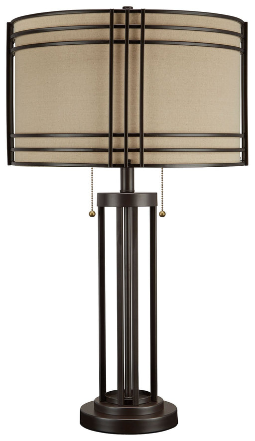 Hanswell - Dark Brown - Metal Table Lamp Cleveland Home Outlet (OH) - Furniture Store in Middleburg Heights Serving Cleveland, Strongsville, and Online