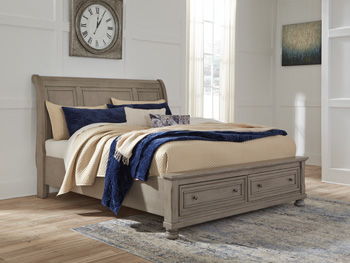 Lettner - Light Gray - King/Cal King Sleigh Headboard Cleveland Home Outlet (OH) - Furniture Store in Middleburg Heights Serving Cleveland, Strongsville, and Online