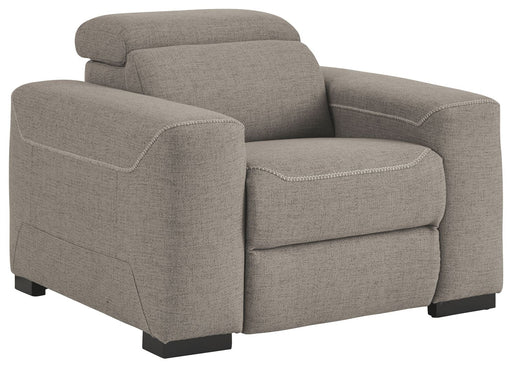 Mabton - Gray - Pwr Recliner/Adj Headrest Cleveland Home Outlet (OH) - Furniture Store in Middleburg Heights Serving Cleveland, Strongsville, and Online