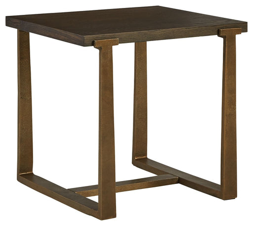 Balintmore - Brown / Gold Finish - Rectangular End Table Cleveland Home Outlet (OH) - Furniture Store in Middleburg Heights Serving Cleveland, Strongsville, and Online