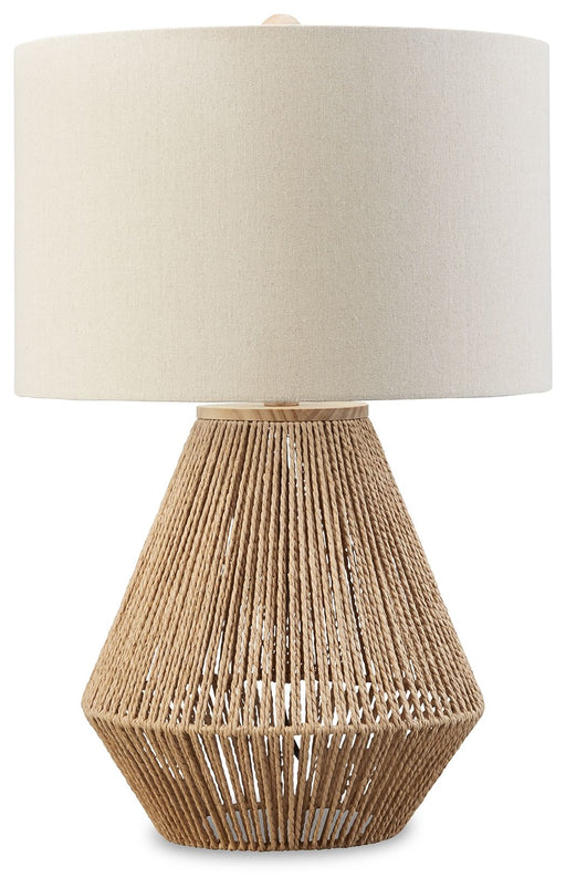 Clayman - Natural / Brown - Paper Table Lamp Cleveland Home Outlet (OH) - Furniture Store in Middleburg Heights Serving Cleveland, Strongsville, and Online