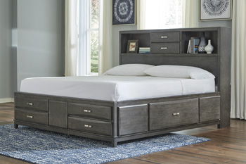 Caitbrook - Gray - Queen Storage Headboard Cleveland Home Outlet (OH) - Furniture Store in Middleburg Heights Serving Cleveland, Strongsville, and Online