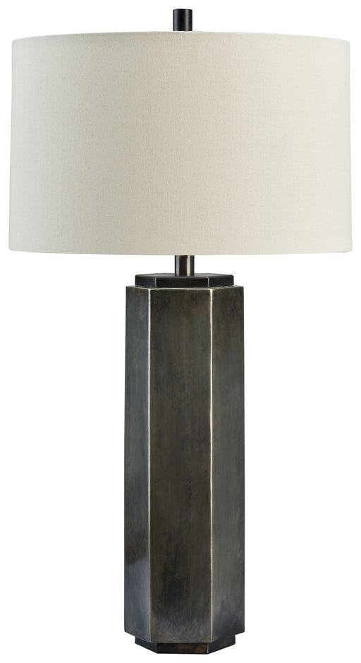 Dirkton - Antique Pewter Finish - Metal Table Lamp Cleveland Home Outlet (OH) - Furniture Store in Middleburg Heights Serving Cleveland, Strongsville, and Online