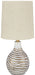 Aleela - White / Gold Finish - Metal Table Lamp Cleveland Home Outlet (OH) - Furniture Store in Middleburg Heights Serving Cleveland, Strongsville, and Online