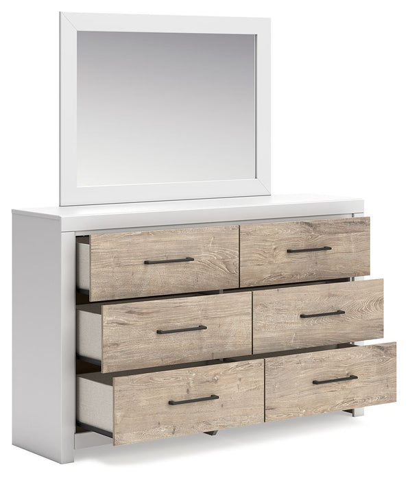 Charbitt - Two-tone - Dresser And Mirror
