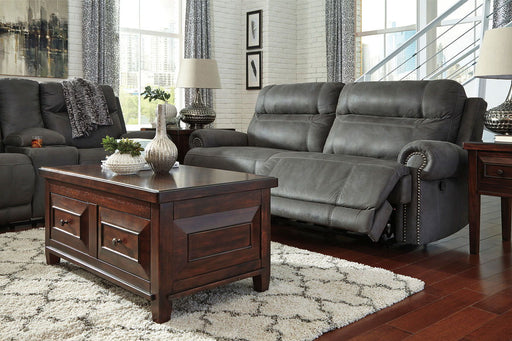 Austere - Gray - 2 Pc. - Reclining Sofa, Loveseat Cleveland Home Outlet (OH) - Furniture Store in Middleburg Heights Serving Cleveland, Strongsville, and Online