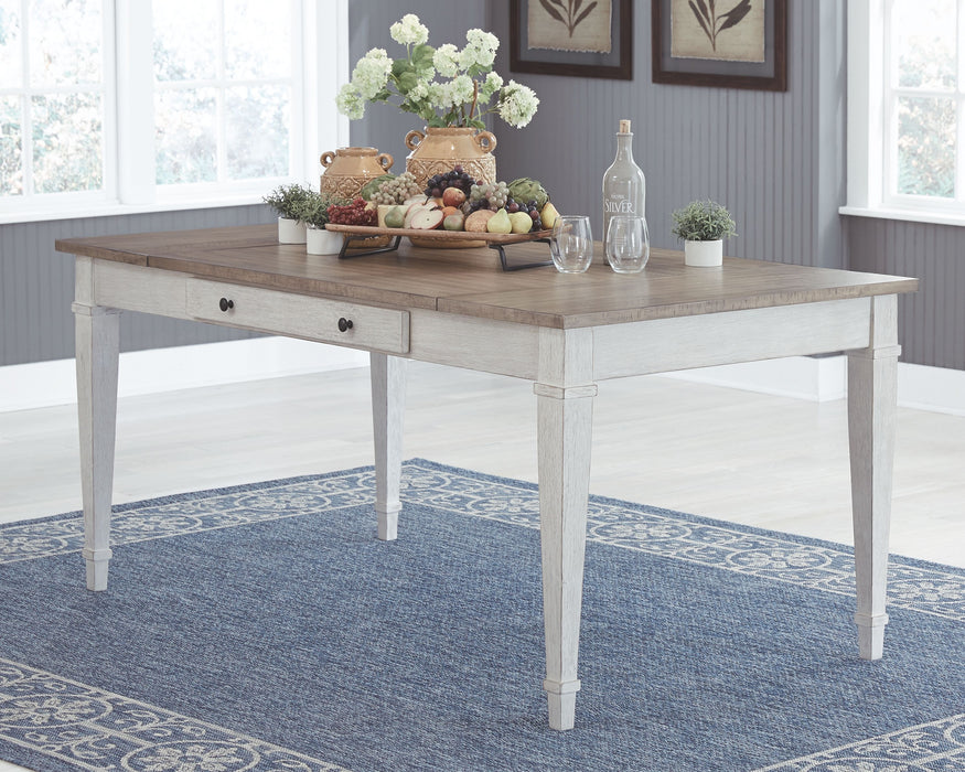 Skempton - White - Rect Drm Table W/Storage Cleveland Home Outlet (OH) - Furniture Store in Middleburg Heights Serving Cleveland, Strongsville, and Online