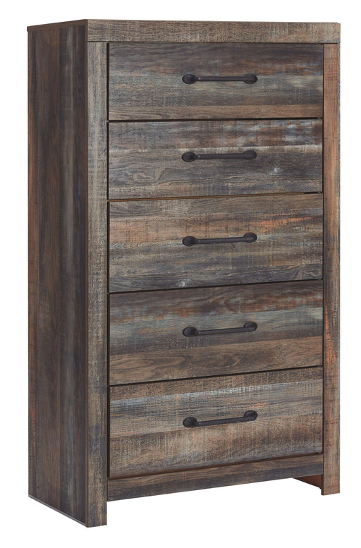 Drystan - Brown / Beige - Five Drawer Chest Cleveland Home Outlet (OH) - Furniture Store in Middleburg Heights Serving Cleveland, Strongsville, and Online