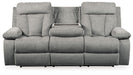 Mitchiner - Fog - Rec Sofa W/Drop Down Table Cleveland Home Outlet (OH) - Furniture Store in Middleburg Heights Serving Cleveland, Strongsville, and Online