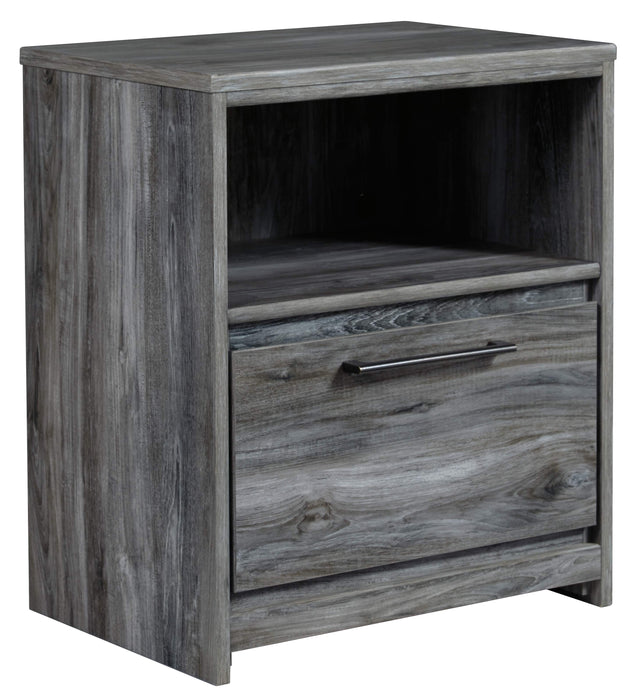 Baystorm - Gray - One Drawer Night Stand Cleveland Home Outlet (OH) - Furniture Store in Middleburg Heights Serving Cleveland, Strongsville, and Online
