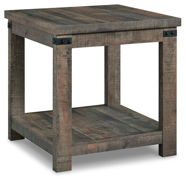 Hollum - Rustic Brown - Square End Table Cleveland Home Outlet (OH) - Furniture Store in Middleburg Heights Serving Cleveland, Strongsville, and Online