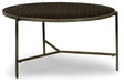 Doraley - Brown / Gray - Round Cocktail Table Cleveland Home Outlet (OH) - Furniture Store in Middleburg Heights Serving Cleveland, Strongsville, and Online