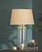 Sharmayne - White - Glass Table Lamp  - Wrapped With Wire Cleveland Home Outlet (OH) - Furniture Store in Middleburg Heights Serving Cleveland, Strongsville, and Online