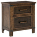 Wyattfield - Brown / Beige - Two Drawer Night Stand Cleveland Home Outlet (OH) - Furniture Store in Middleburg Heights Serving Cleveland, Strongsville, and Online