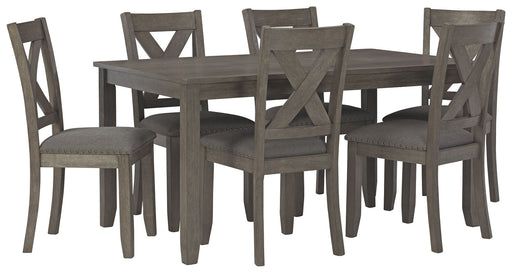 Caitbrook - Gray - Rect Drm Table Set (Set of 7) Cleveland Home Outlet (OH) - Furniture Store in Middleburg Heights Serving Cleveland, Strongsville, and Online