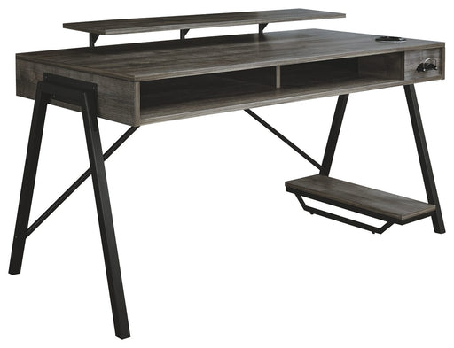 Barolli - Gunmetal Gray - Gaming Desk Cleveland Home Outlet (OH) - Furniture Store in Middleburg Heights Serving Cleveland, Strongsville, and Online