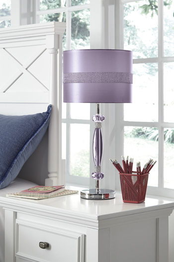Nyssa - Purple - Metal Table Lamp Cleveland Home Outlet (OH) - Furniture Store in Middleburg Heights Serving Cleveland, Strongsville, and Online