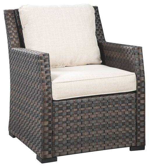 Easy - Dark Brown / Beige - Lounge Chair W/Cushion Cleveland Home Outlet (OH) - Furniture Store in Middleburg Heights Serving Cleveland, Strongsville, and Online