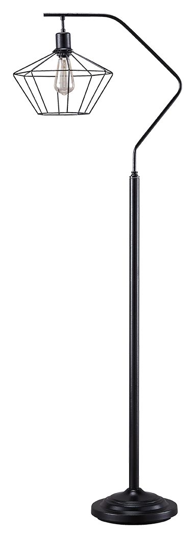 Makeika - Black - Metal Floor Lamp Cleveland Home Outlet (OH) - Furniture Store in Middleburg Heights Serving Cleveland, Strongsville, and Online