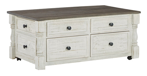 Havalance - White / Gray - Lift Top Cocktail Table With Storage Drawers Cleveland Home Outlet (OH) - Furniture Store in Middleburg Heights Serving Cleveland, Strongsville, and Online