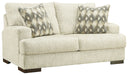 Caretti - Parchment - Loveseat Cleveland Home Outlet (OH) - Furniture Store in Middleburg Heights Serving Cleveland, Strongsville, and Online