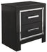 Kaydell - Black - Two Drawer Night Stand Cleveland Home Outlet (OH) - Furniture Store in Middleburg Heights Serving Cleveland, Strongsville, and Online