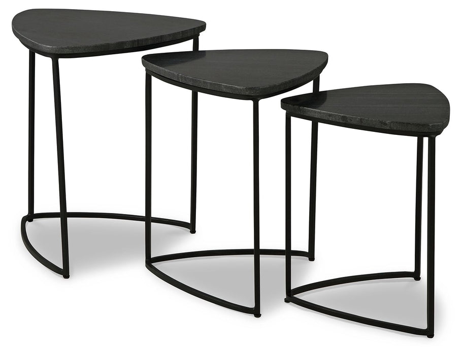 Olinmere - Black - Accent Table (Set of 3) Cleveland Home Outlet (OH) - Furniture Store in Middleburg Heights Serving Cleveland, Strongsville, and Online