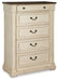 Bolanburg - Antique White / Brown - Five Drawer Chest Cleveland Home Outlet (OH) - Furniture Store in Middleburg Heights Serving Cleveland, Strongsville, and Online