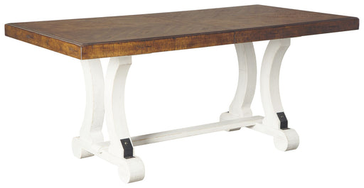 Valebeck - White / Brown - Rectangular Dining Room Table Cleveland Home Outlet (OH) - Furniture Store in Middleburg Heights Serving Cleveland, Strongsville, and Online